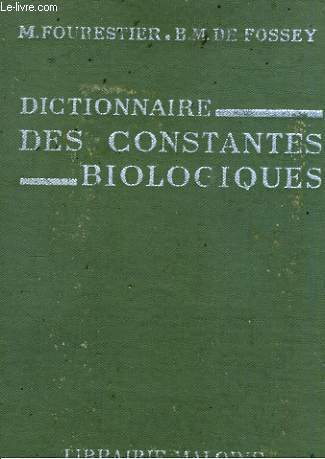Dictionnaire des constantes biologiques