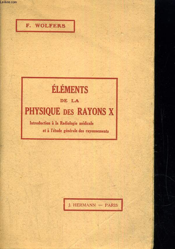Elements de la physiques des rayons X