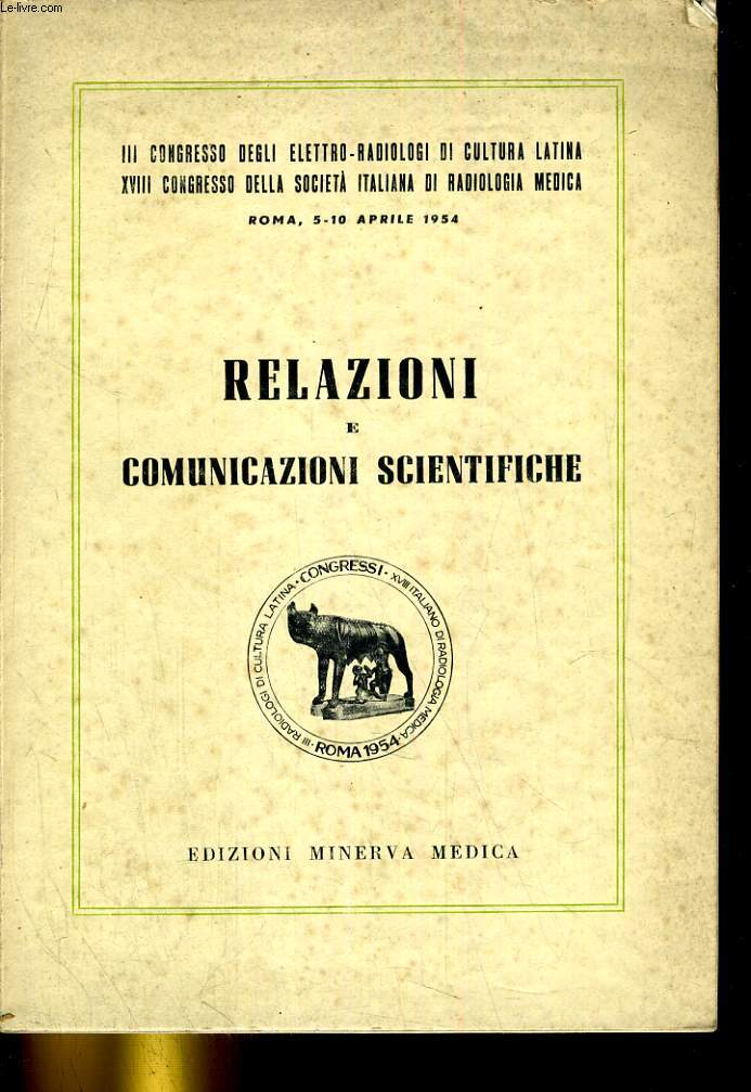 Relazioni e communicazioni scientifique
