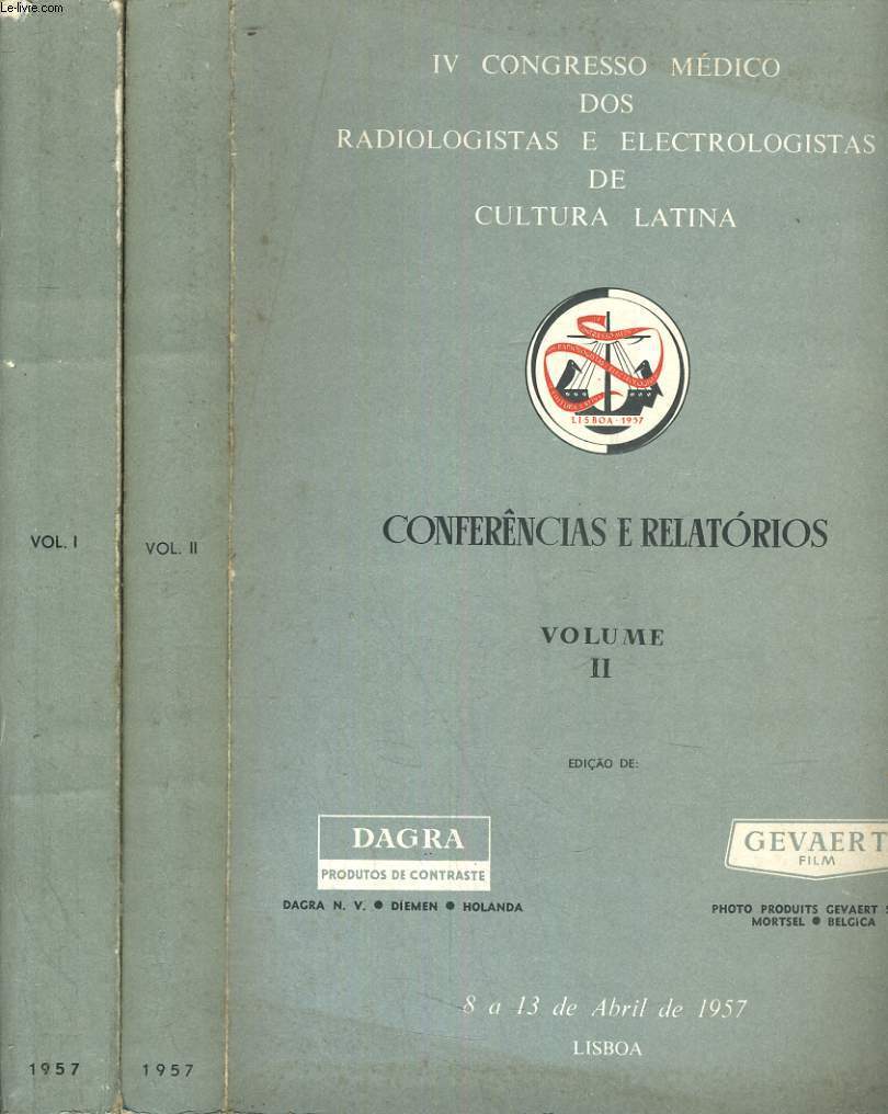 IV congresso mdico dos radiologistas de cultura latina en 2 tomes