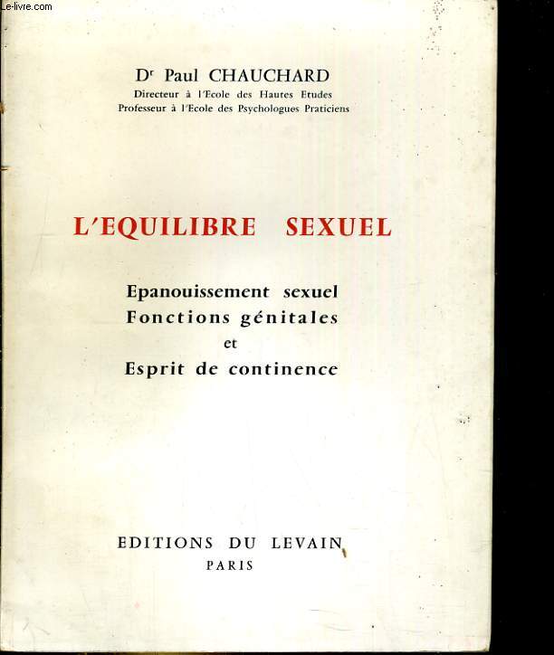 L'equilibre sexuel