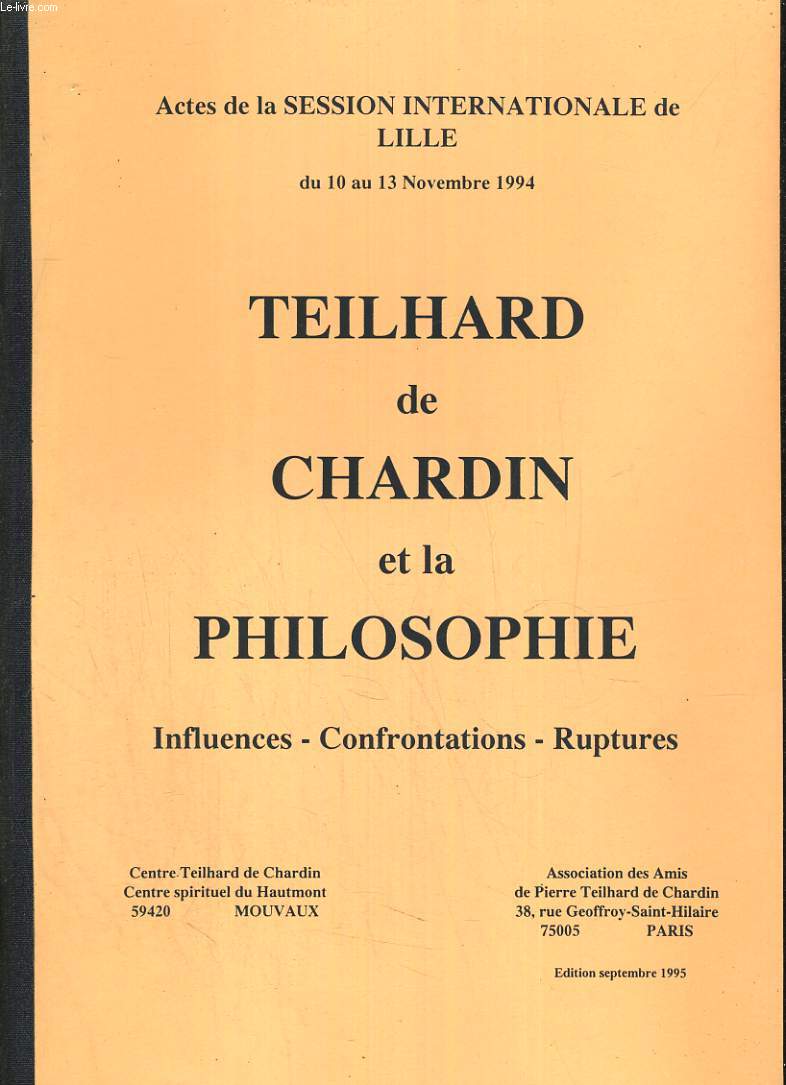 Teilhard de Chardin et la philosopie