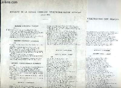 Annuaire de la socit franaise d'electroradiologie mdicale 1962 et 1966