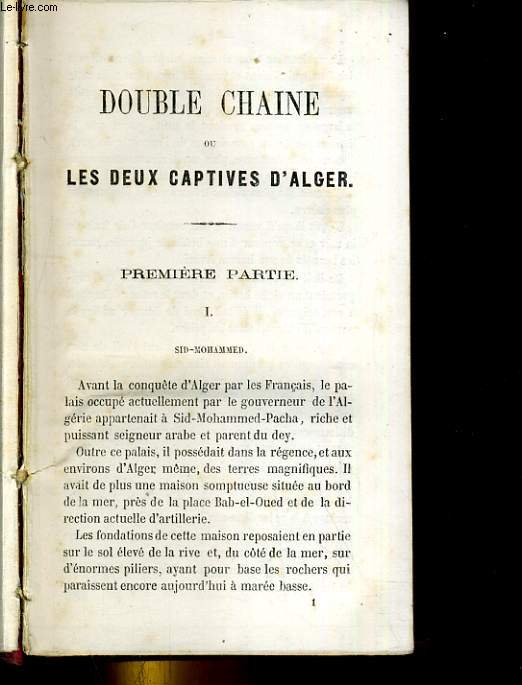 Double Chaine ou les deux captives d'Alger