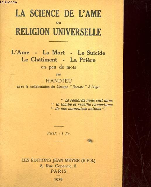 La science de l'ame ou religion universelle