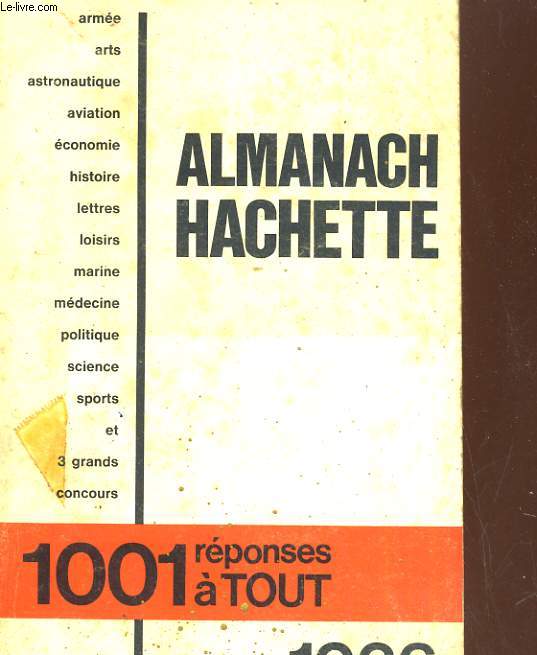 Almanach Hachette 1966