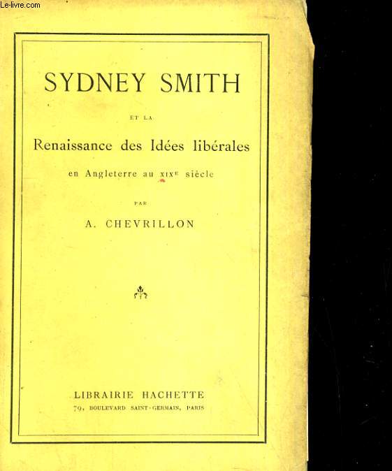 Sydney Smith et la Renaissance des ides librales en Angleterre au XIX me sicle