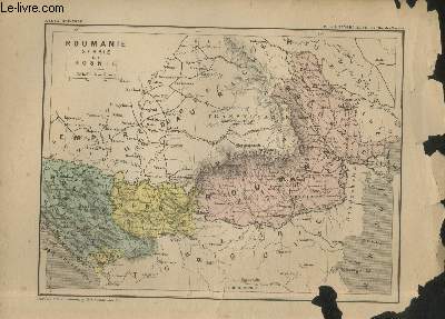 Carte de la Roumanie, Serbie et Bosnie.