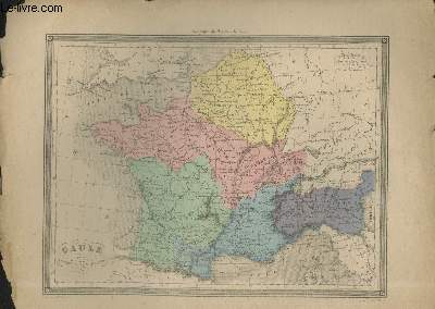 Carte de la Gaule divise en Provinces Romaines