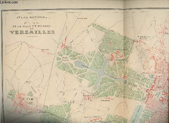 Plan de la ville et du parc de Versailles.