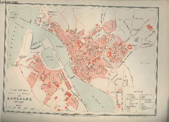 Plan de la ville et du port de Boulogne/Mer