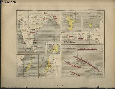 Cartes de l'le de Mayotte, St-Marie de Madagascar, St-Martin, Iles Tati, toamotou...