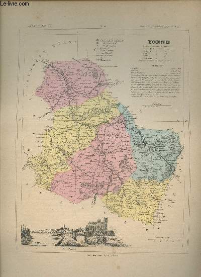 Carte de l'Yonne.