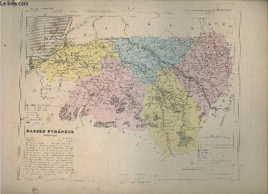 Carte des Basses-Pyrnes.
