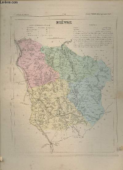 Carte du Dpartement de la Nivre