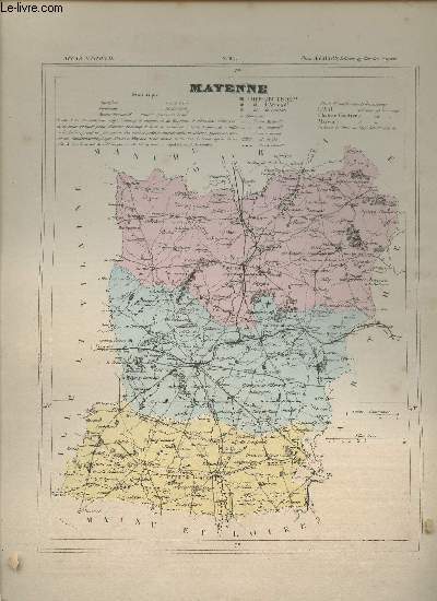 Carte de la Mayenne.