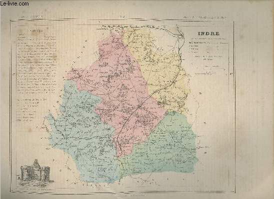 Carte du Dpartement de l'Indre.