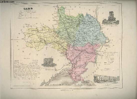 Carte du Dpartement du Gard