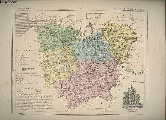 Carte du Dpartement de l'Eure.