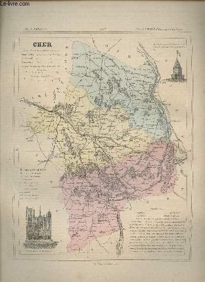 Carte du Cher.