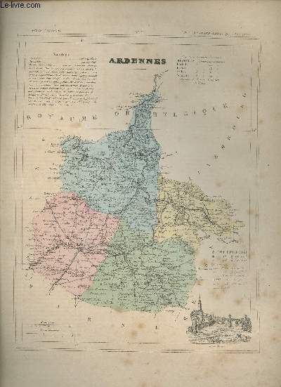 Carte du Dpartement des Ardennes.