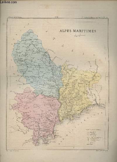 Carte des Alpes-Maritimes.