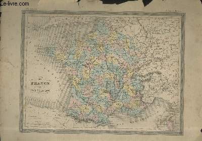 4 cartes de France : La France divise en 86 dpartements - La France Physique - La France par Provinces - La Gaule divise en provinces romaines.