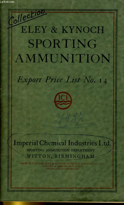 Sporting and Ammunition. Export Price List N4.