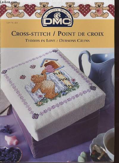 CROSS-STITCH / POINT DE CROIX ; Teddies in love / Oursons clins