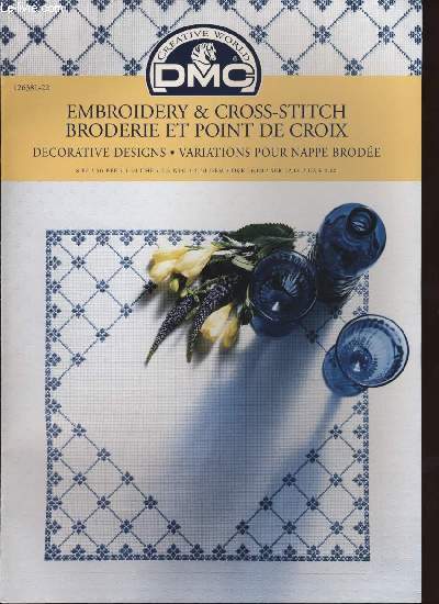 EMBROIDERY & CROSS-STITCH / BRODERIE AU POINT DE CROIX decorative designs / variations pour nappe brode