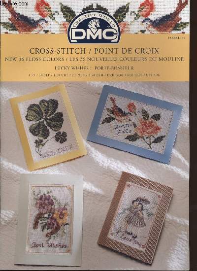 CROSS-STITCH / POINT DE CROIX lucky wishes / porte- bonheur