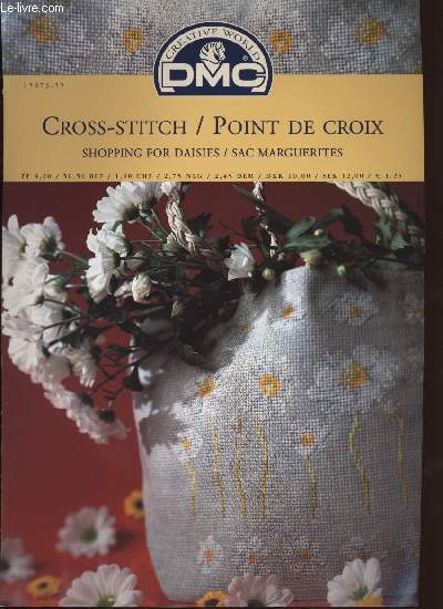CROSS-STITCH / POINT DE CROIX shopping for daisies / sac marguerites