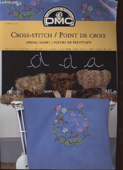 CROSS-STITCH / POINT DE CROIX spring shawl / fleurs de printemps