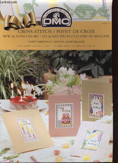 CROSS-STITCH / POINT DE CROIX happy birthday / joyeux anniversaire