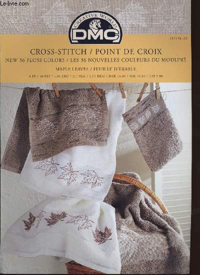 CROSS-STITCH / POINT DE CROIX maple leaves / feuille d'erable
