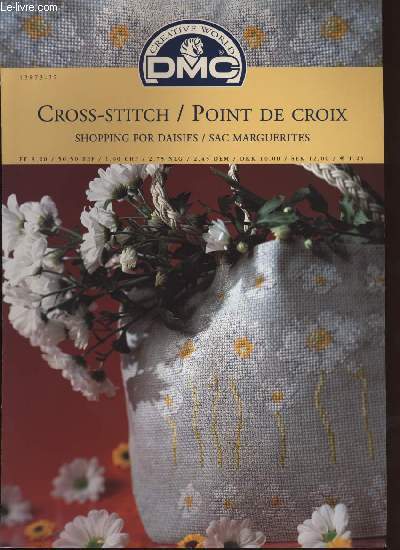 CROSS-STITCH / POINT DE CROIX shopping for daisies / sac marguerites