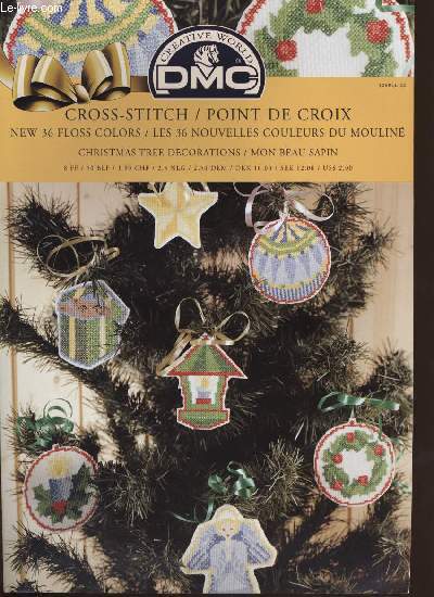 CROSS-STITCH / POINT DE CROIX chrismas tree decorations/ mon beau sapin