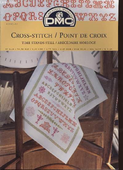 CROSS-STITCH/ POINT DE CROIX time stands still / abcdaire horloge