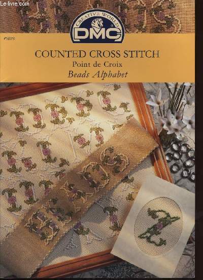 COUNTED CROSS STITCH / POINT DE CROIX beads alphabet
