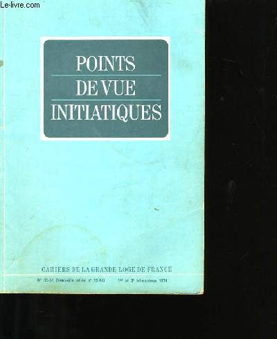 POINTS DE VUE INITIATIQUES N33-34.