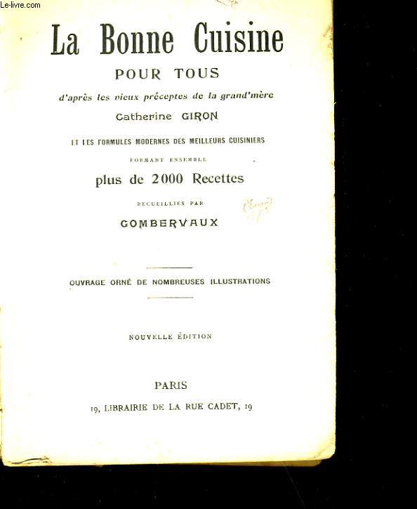 LA BONNE CUISINE POUR TOUS.