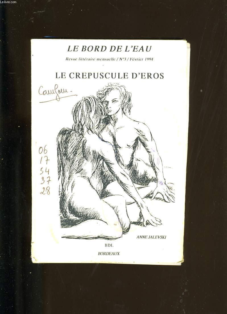 LE BORD DE L'EAU.N 3. LE CREPUSCULE D'EROS.