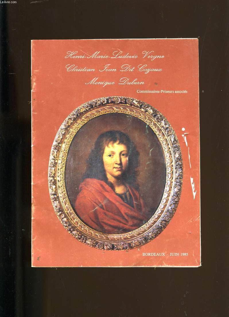 CATALOGUE DE VENTE AUX ENCHERES PUBLIQUES. TABLEAUX ANCIENS.