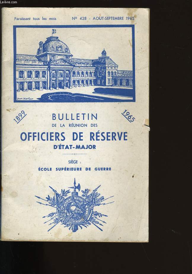 BULLETIN DE LA REUNION DES OFFICIERS DE RESERVE D'ETAT-MAJOR. N 428.