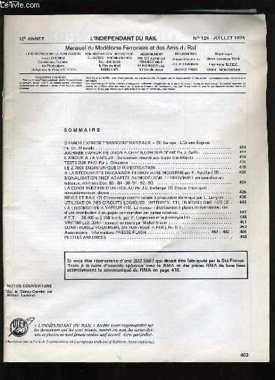 L'INDEPENDANT DU RAIL N 124.