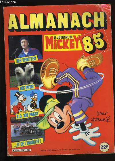 ALMANACH JOURNAL DE MICKEY 85.
