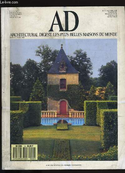 AD N 5. ARCHITECTURAL DIGEST. LES PLUS BELLES MAISONS DU MONDE.