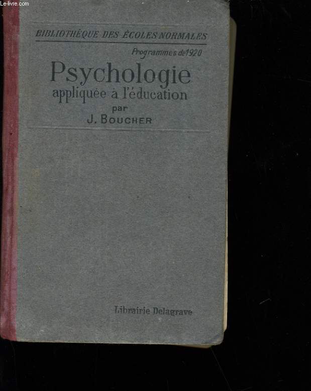 PSYCHOLOGIE APPLIQUEE A L'EDUCATION.