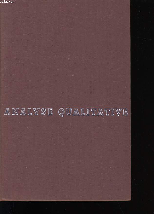 ANALYSE QUALITATIVE.