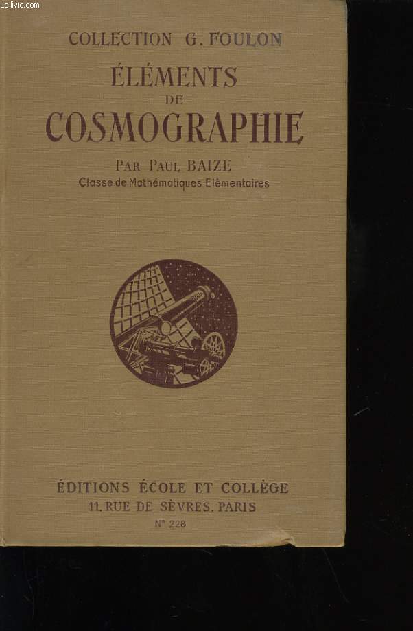 ELEMENTS DE COSMOGRAPHIE.